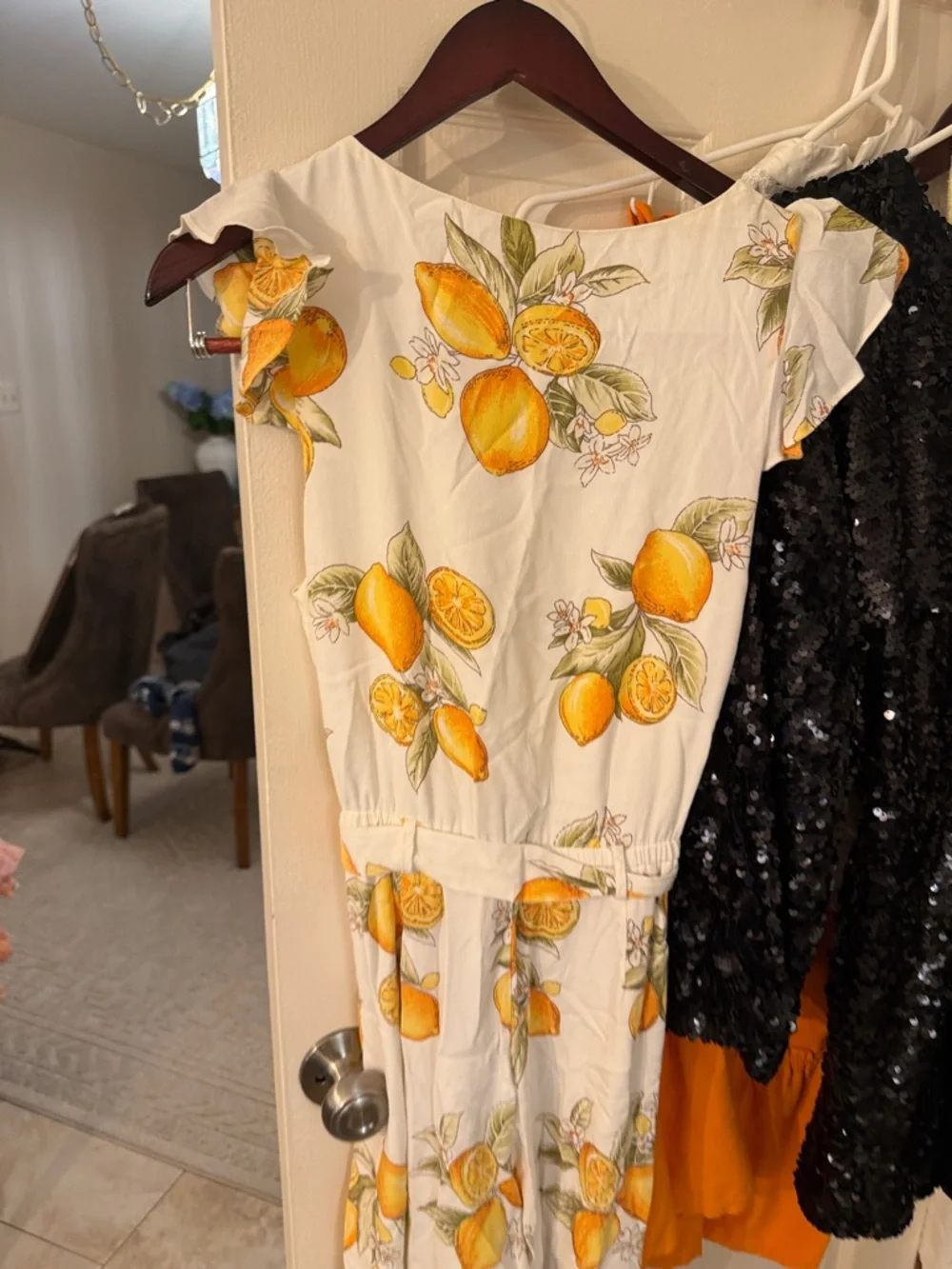 For Love & Lemons White Lemon-Print Maxi Dress - Picture 6 of 7